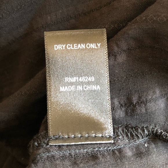 Aakaa Roll Sleeve Tie Front Black Top ~ Size L - Picture 12 of 13